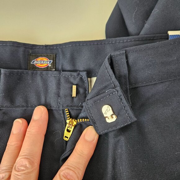 Dickies Boys Classic Fit Pants Reinforced Knee Size 12 Husky Navy Blue School - Picture 7 of 11